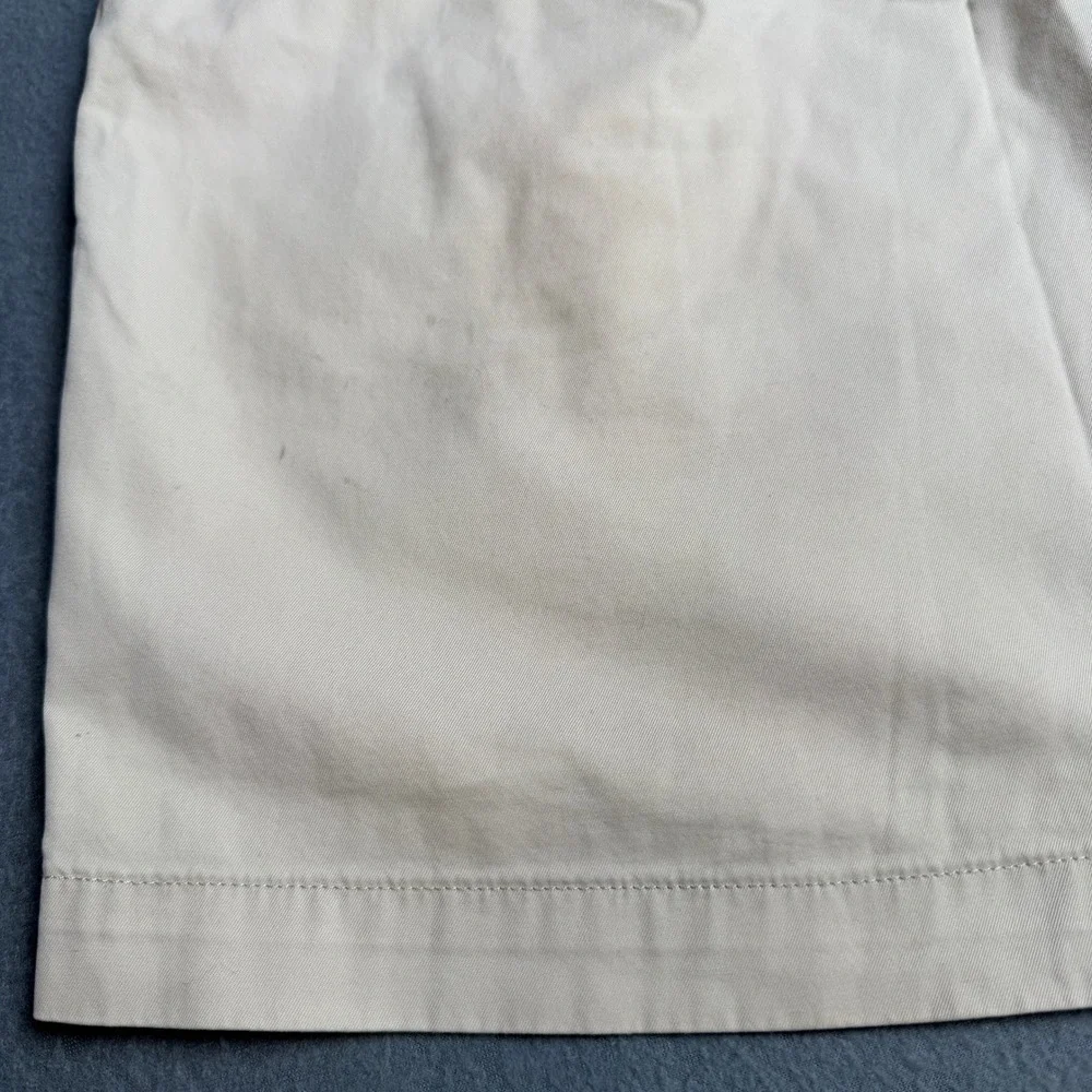 Polo Ralph Lauren Mens Pleated Chino Shorts Tan Beige 100% Cotton Size 40
